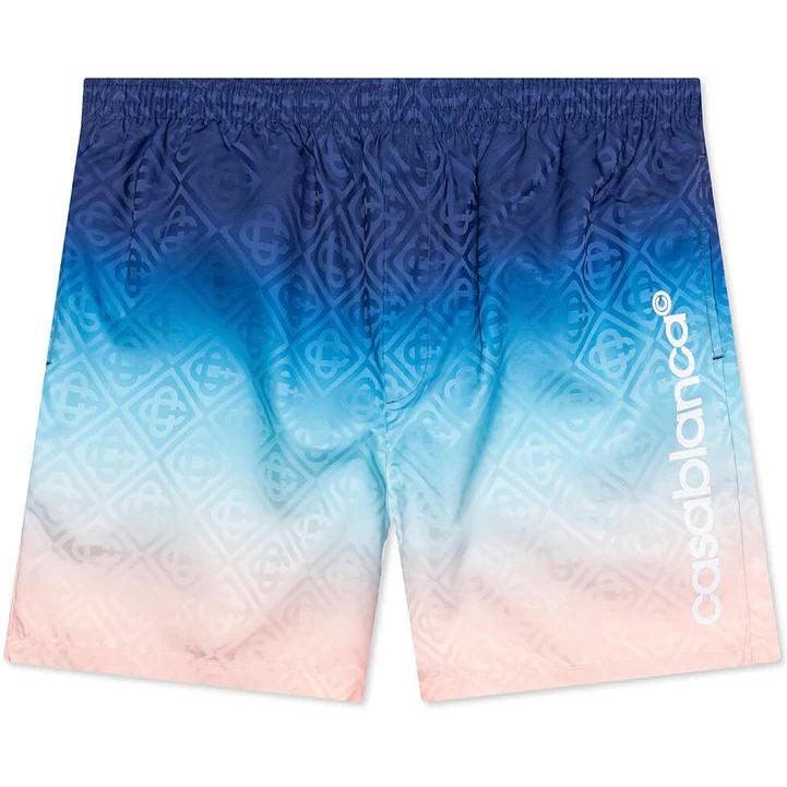Casablanca Gradient Printed Shorts Blue Pink