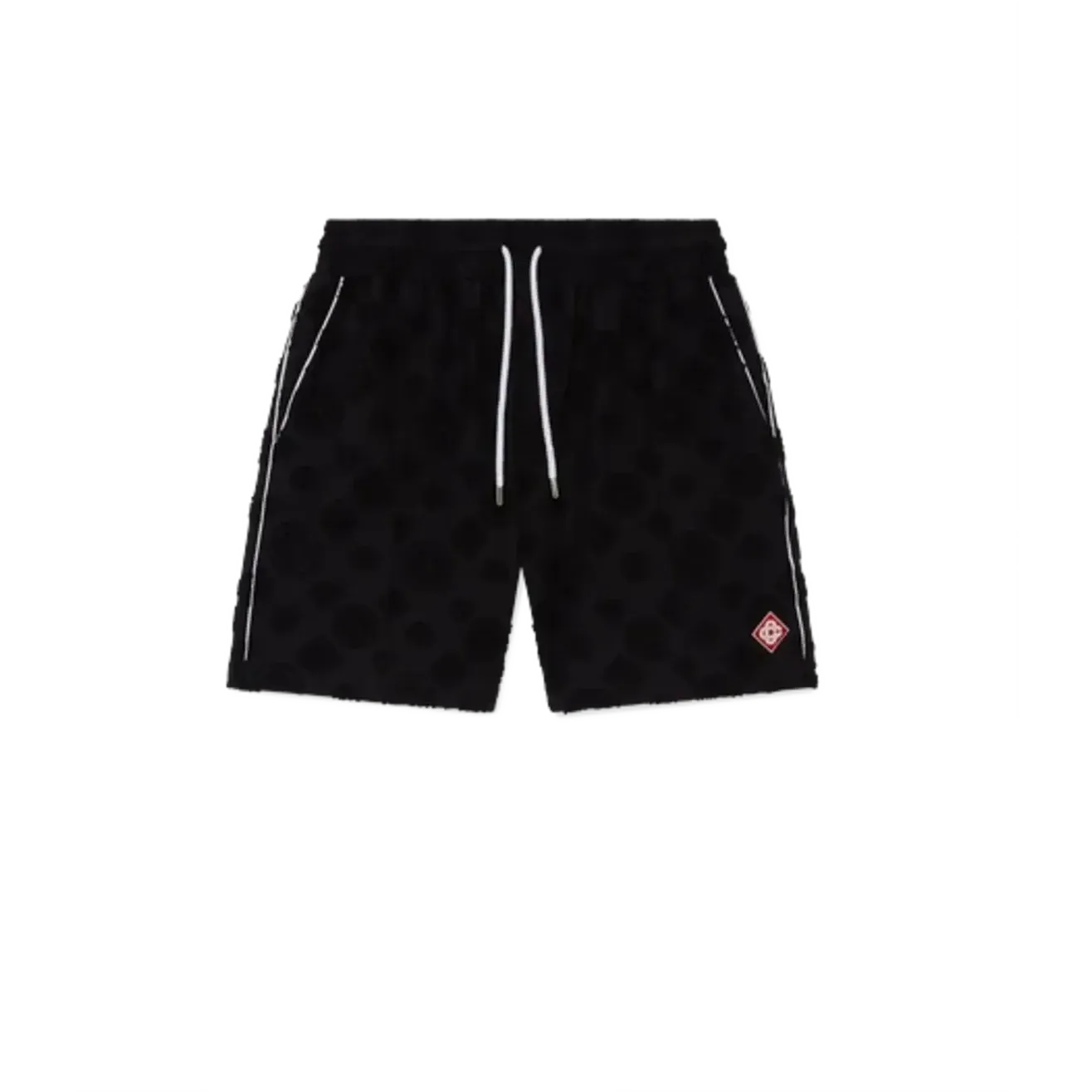 Casablanca Towelling Monogram Shorts Black