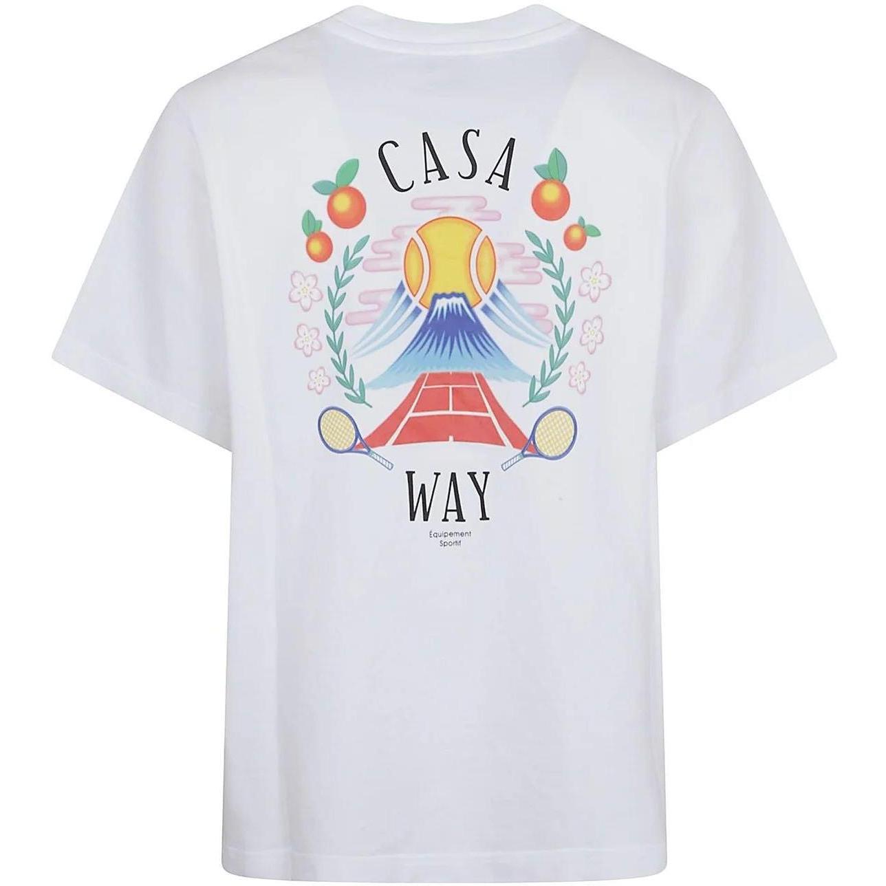 Casablanca Way Mountain Short Sleeve T-Shirt White
