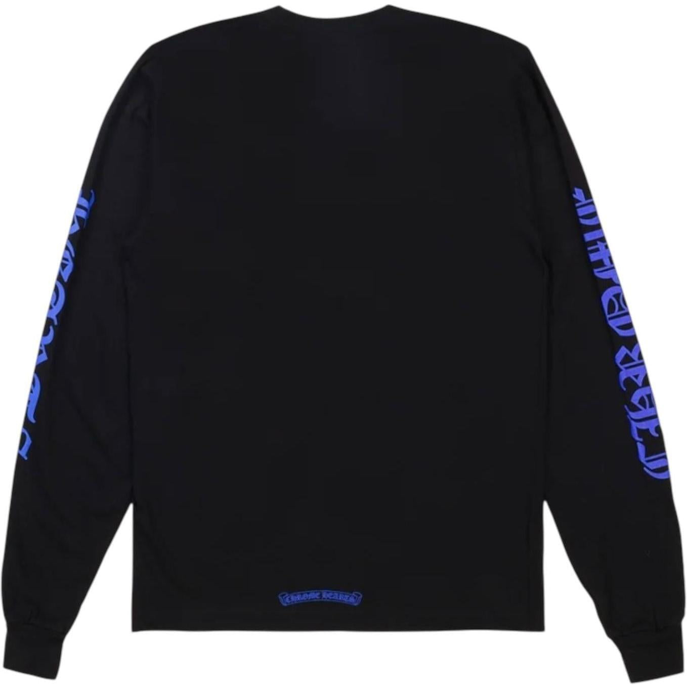 Chrome Hearts 1988 Neck Logo Long Sleeve T-shirt Black/Blue