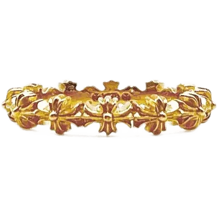 Chrome Hearts 22K Gold Tiny E Ring - US Size 7