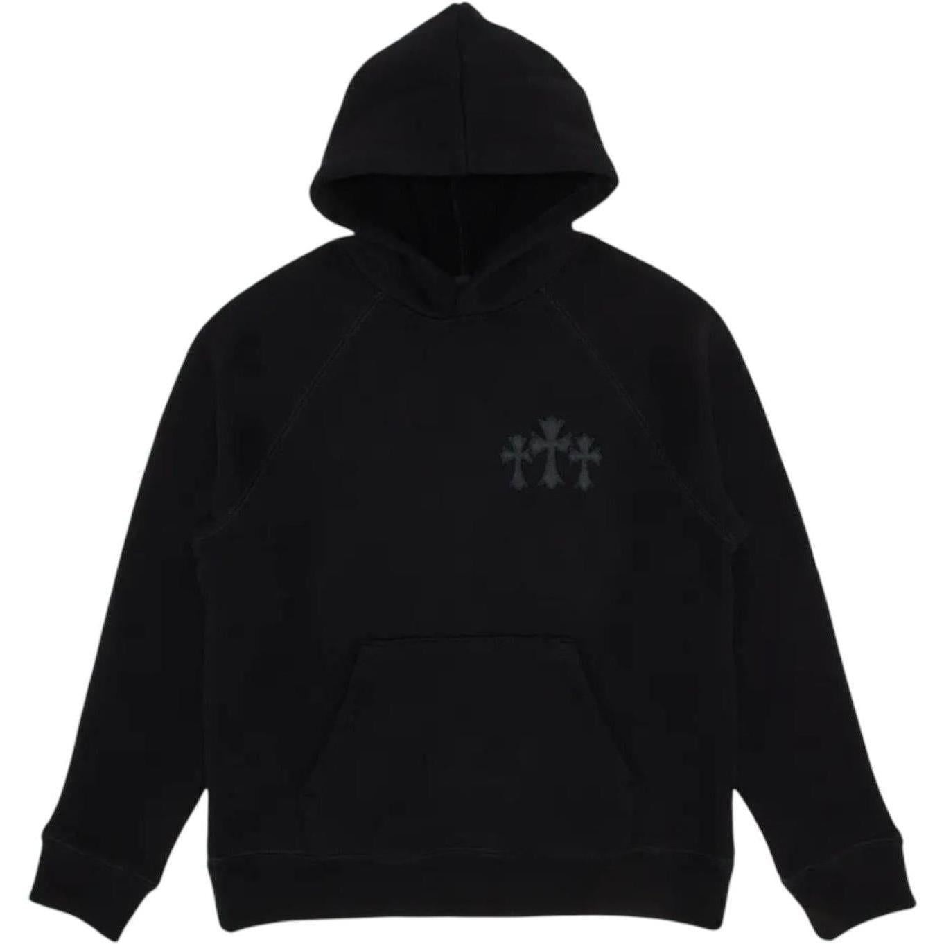 Chrome Hearts 711 Cemetery Cross Nylon CH Hoodie Black