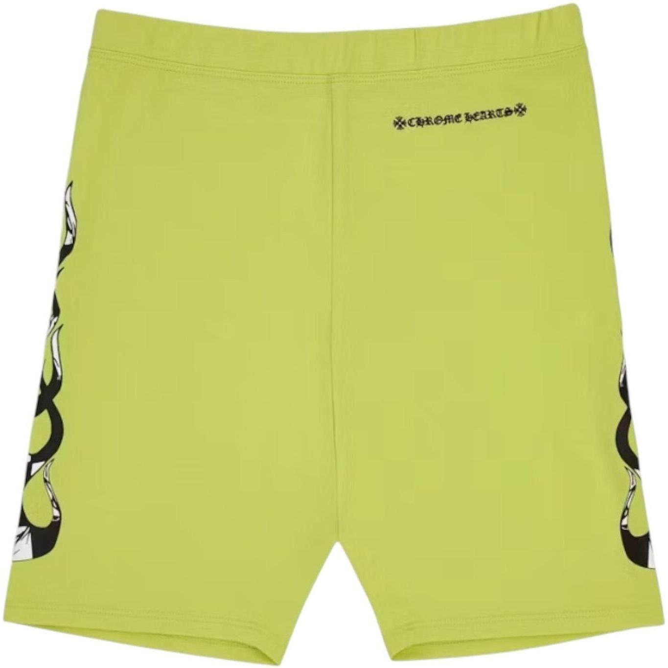 Chrome Hearts 99 Eyes Bike Short Acidick Green