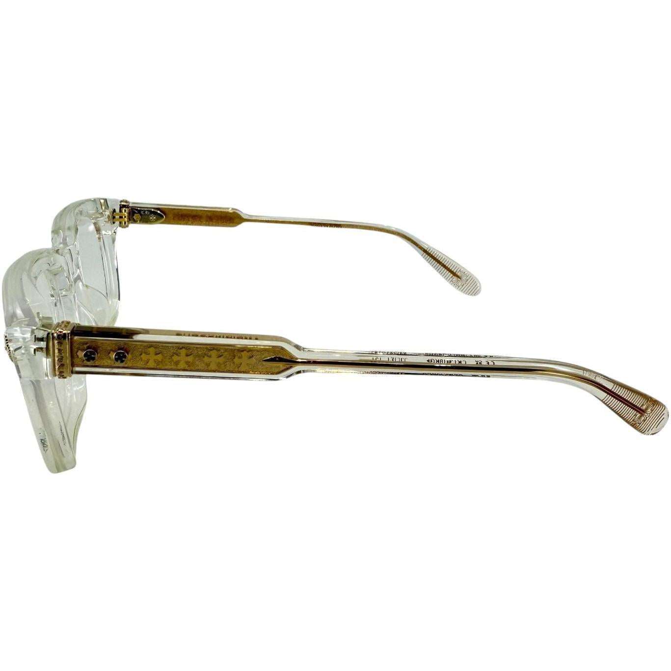 Chrome Hearts Ambidixtrous Crystal/18k Gold Plated Glasses