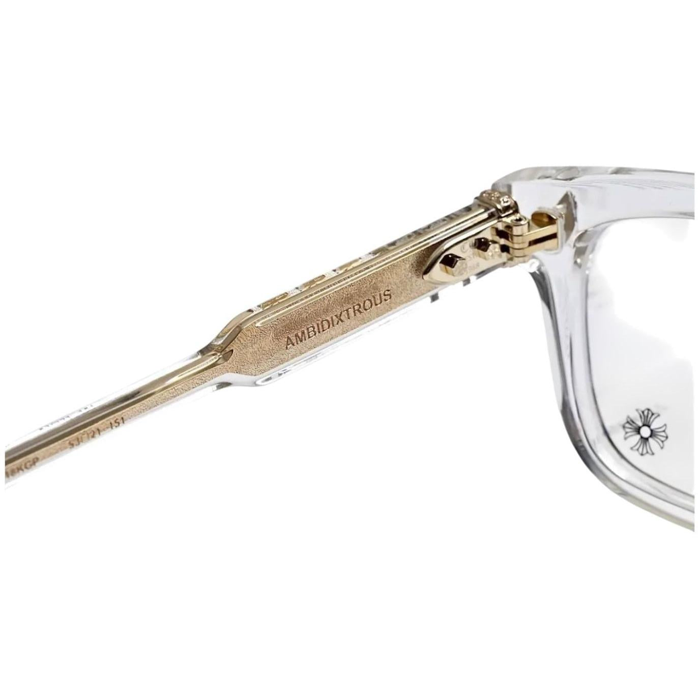 Chrome Hearts Ambidixtrous Crystal/18k Gold Plated Glasses