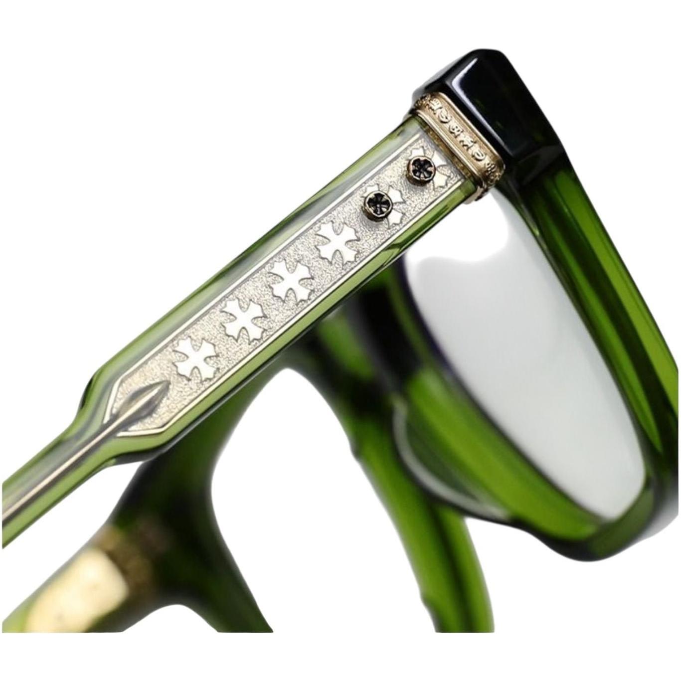 Chrome Hearts Ambidixtrous Green/18k Gold Plated Glasses