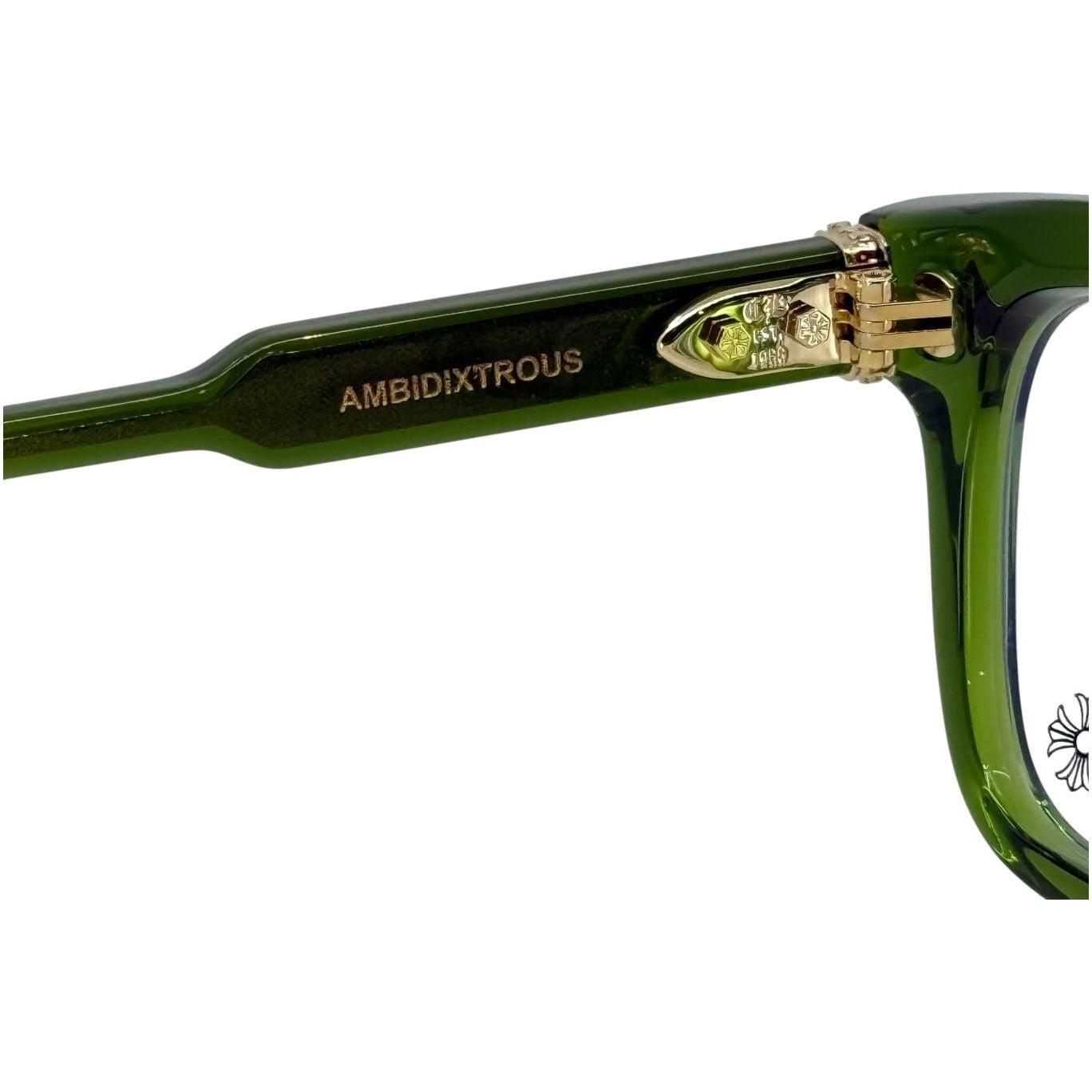 Chrome Hearts Ambidixtrous Green/18k Gold Plated Glasses