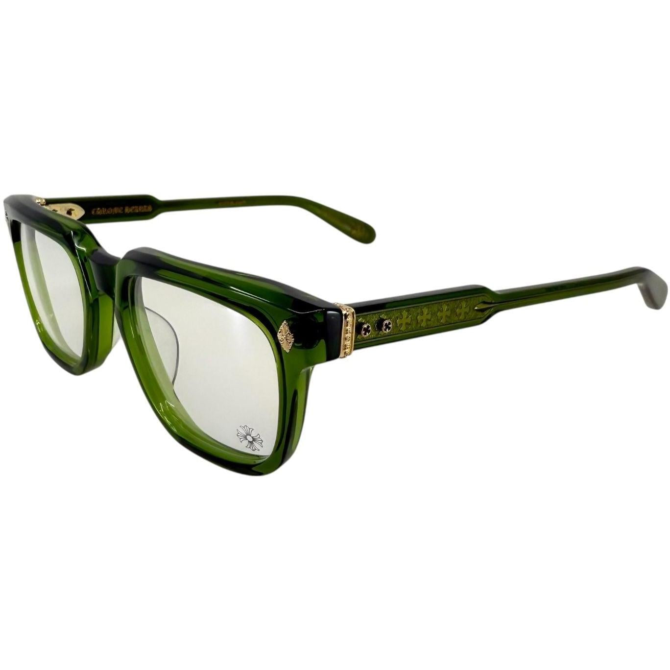 Chrome Hearts Ambidixtrous Green/18k Gold Plated Glasses