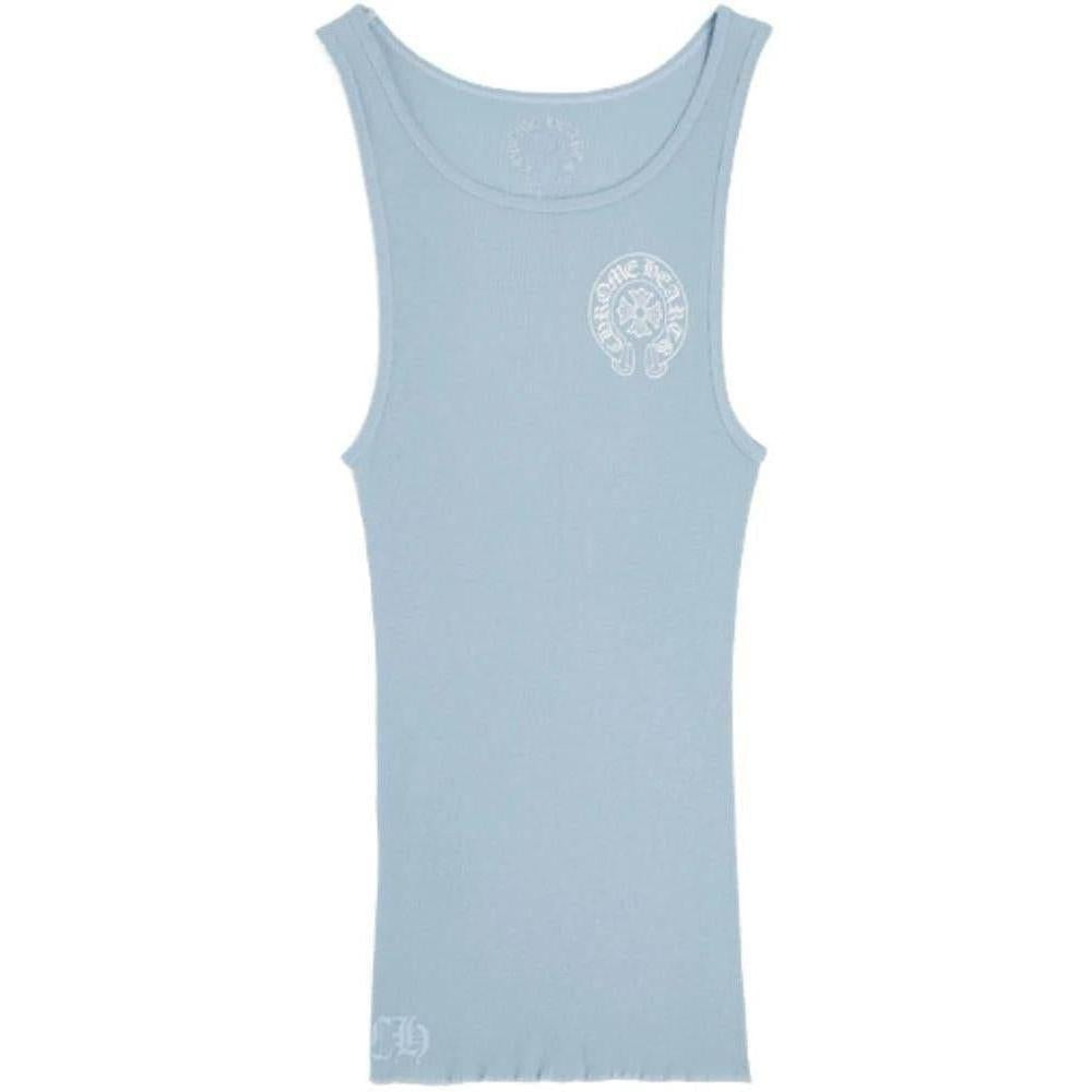 Chrome Hearts Baby Blue Rib Tank Blue