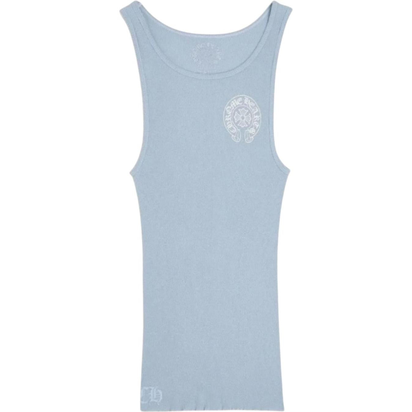 Chrome Hearts Baby Blue Rib Tank Blue