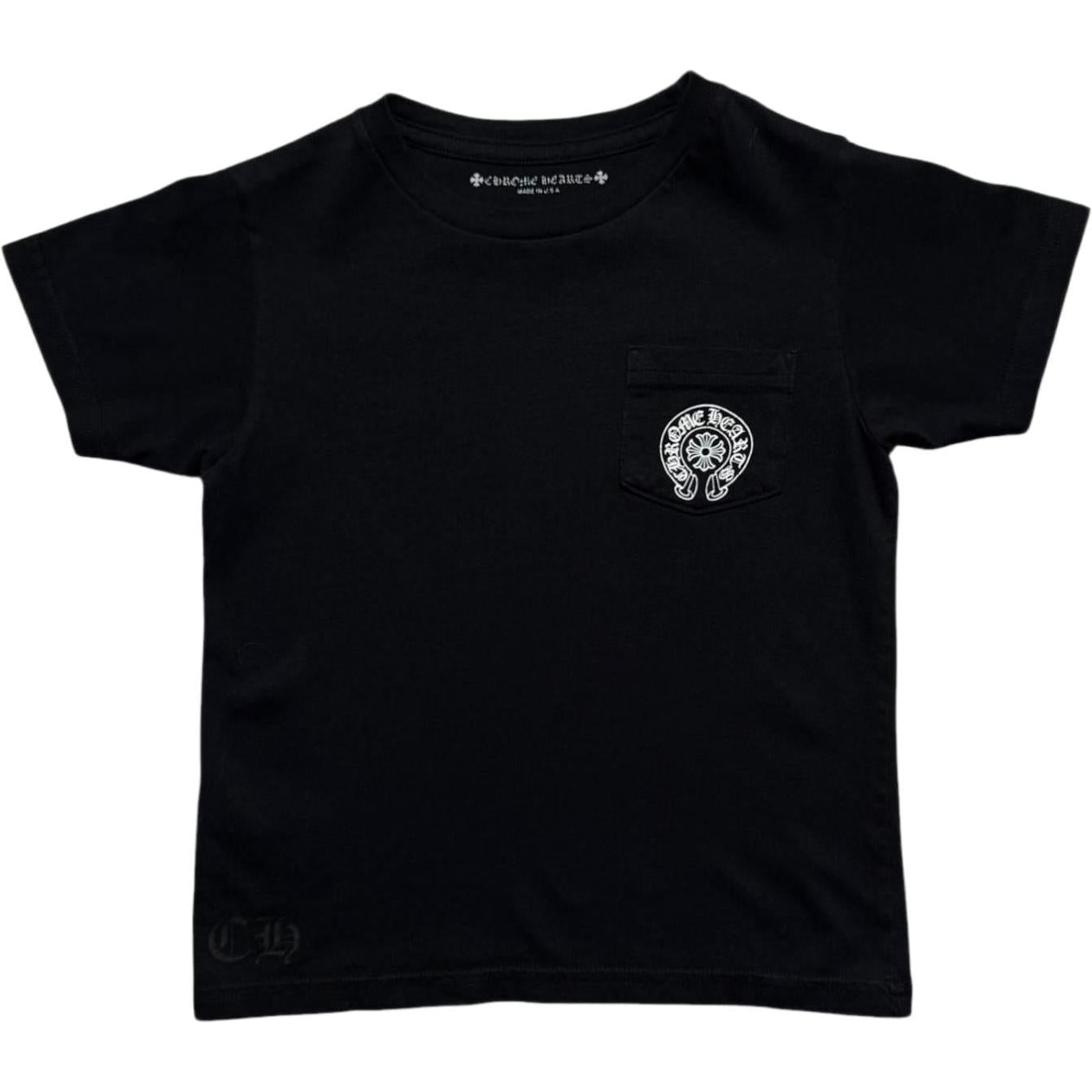 Chrome Hearts Baby Horse Shoe Logo Pocket T-Shirt Black