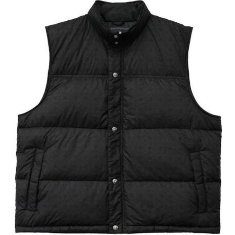 Chrome Hearts Black Monogram Cross Pattern Puffer Down Vest
