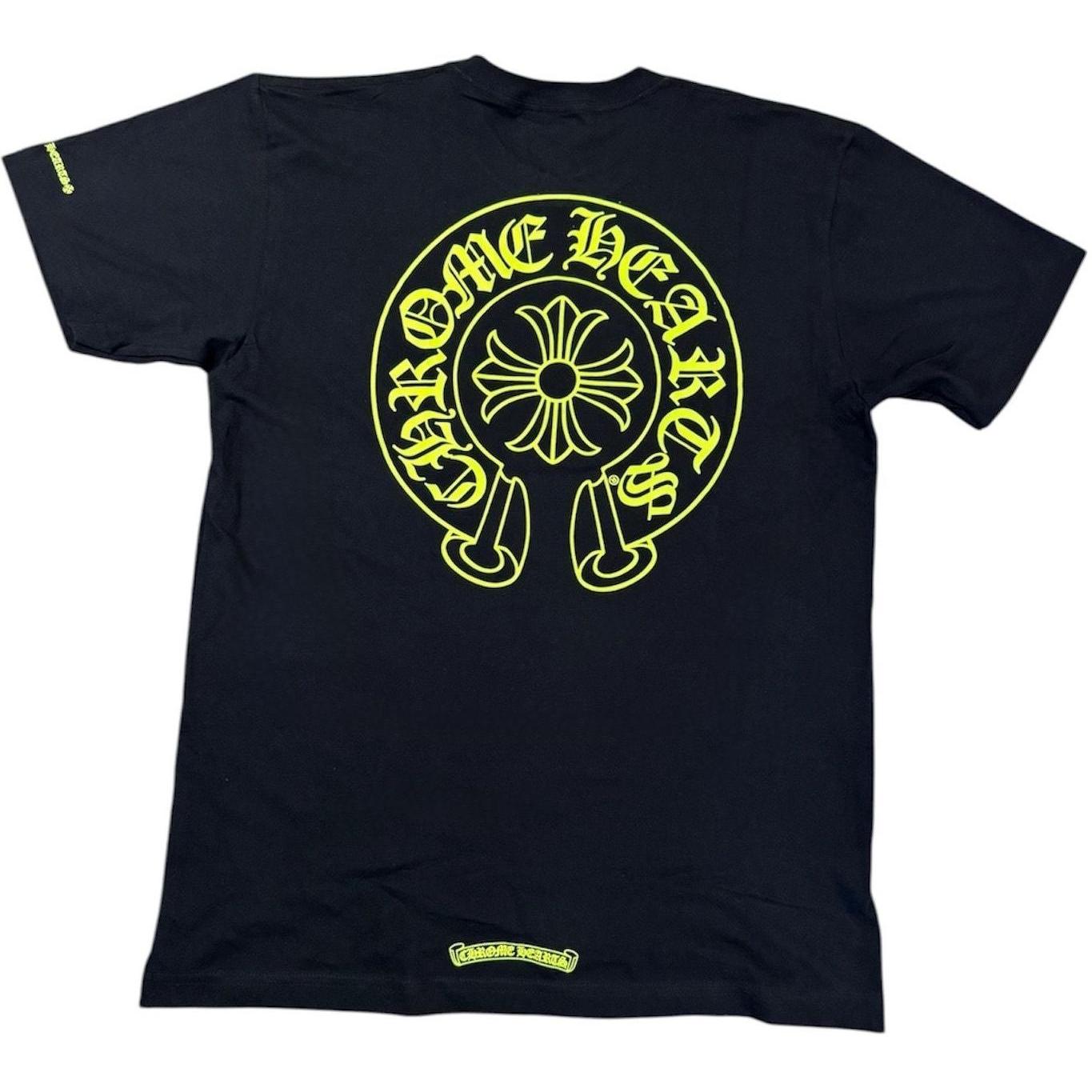 Chrome Hearts Black Yellow Logo T-Shirt