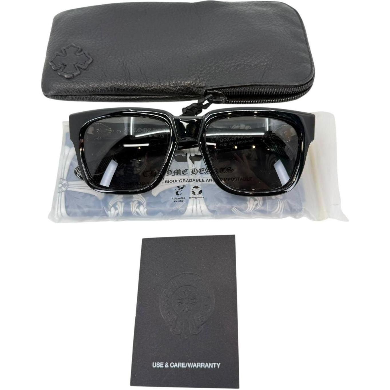 Chrome Hearts Box Officer Diamond Glasses Black