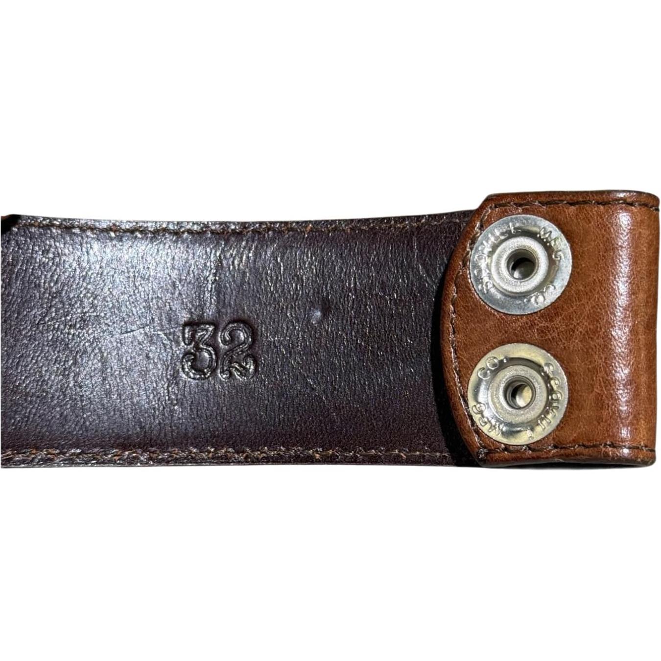Chrome Hearts Brown Leather Belt Strap - Size 32