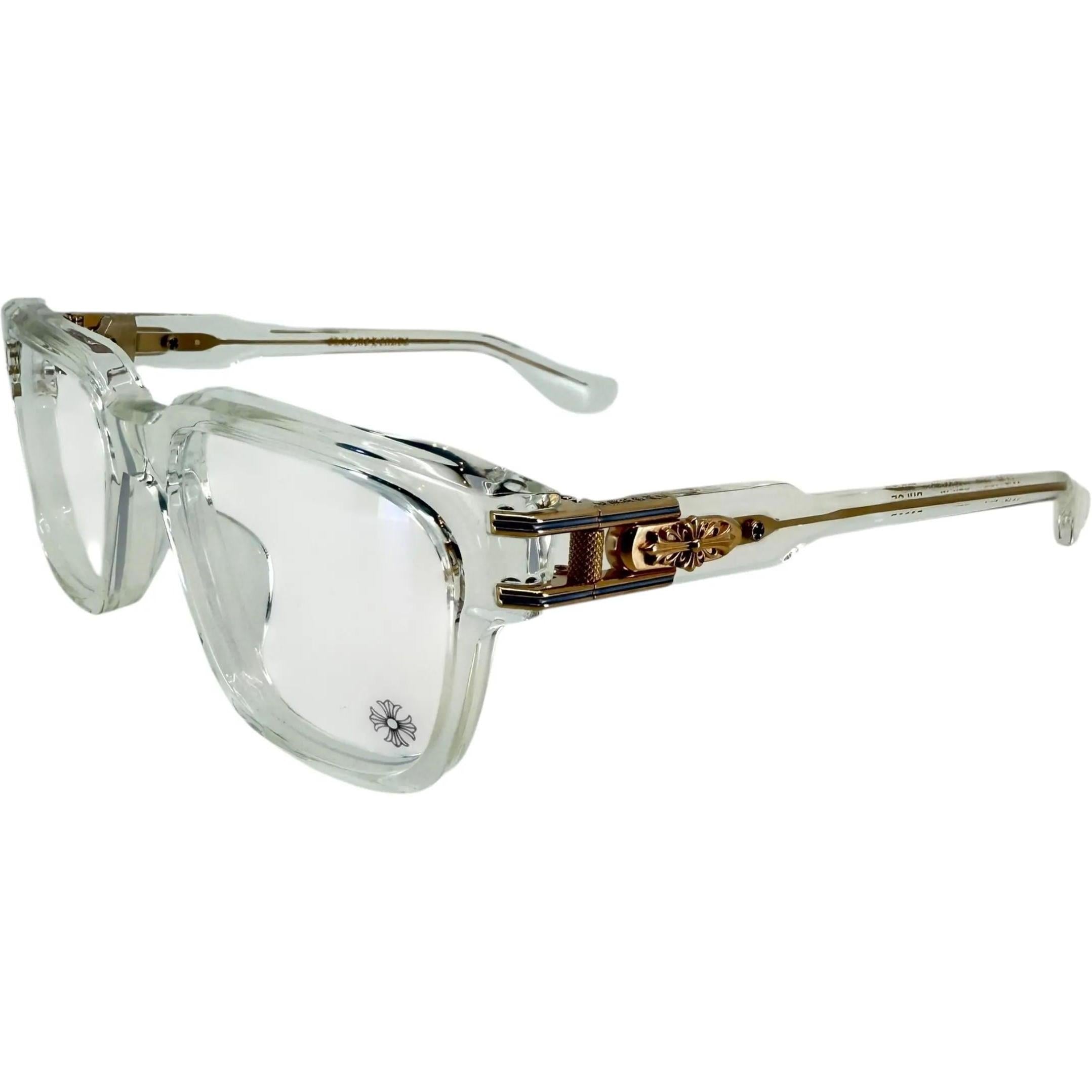 Chrome Hearts Bulge Crystal/18k Gold Plated Glasses