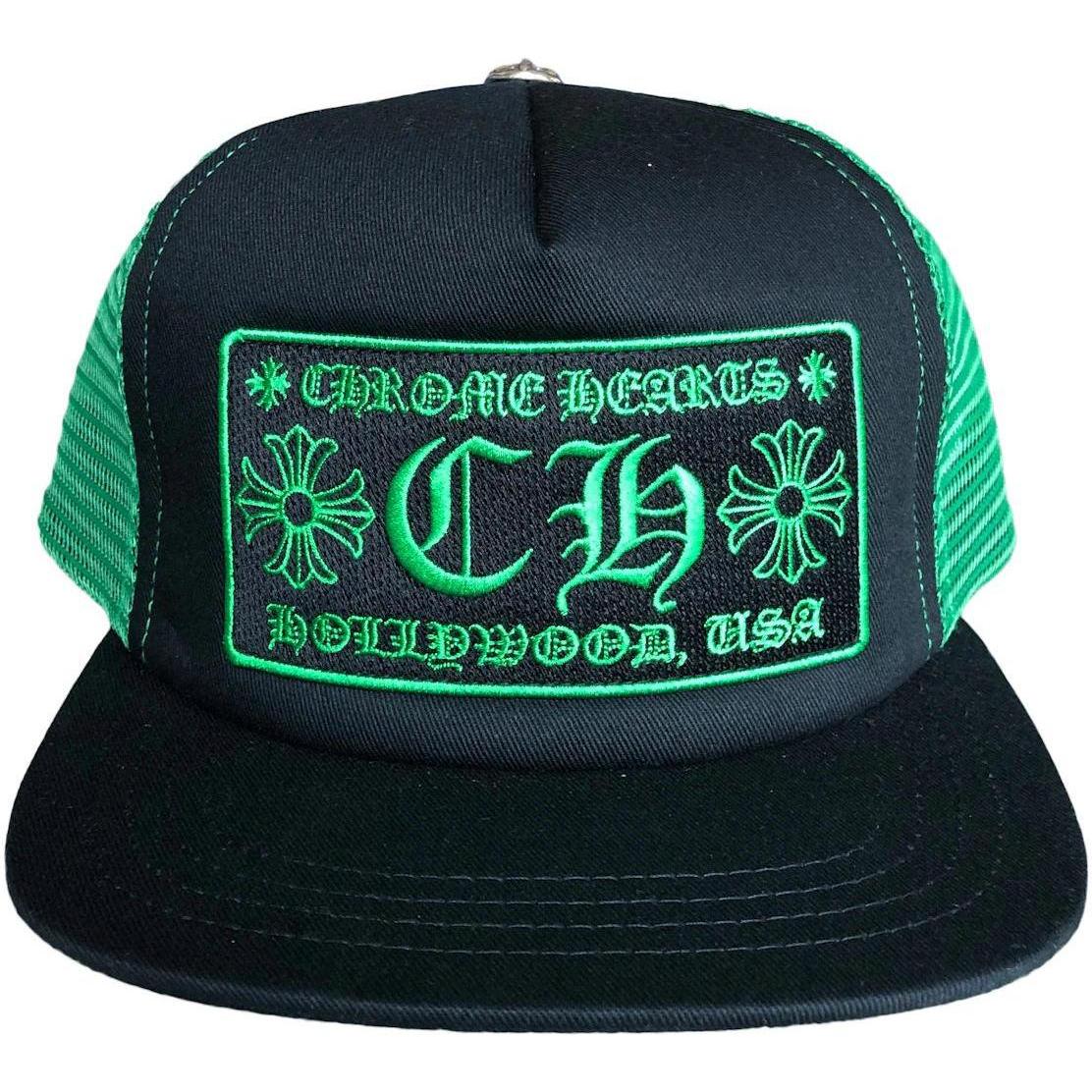 Chrome Hearts CH Hollywood Trucker Hat Black/Green