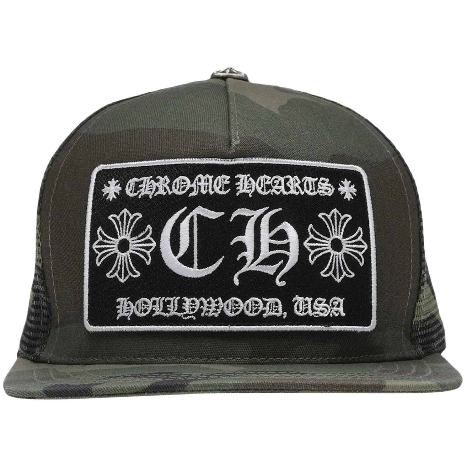 Chrome Hearts CH Hollywood Trucker Hat Camo