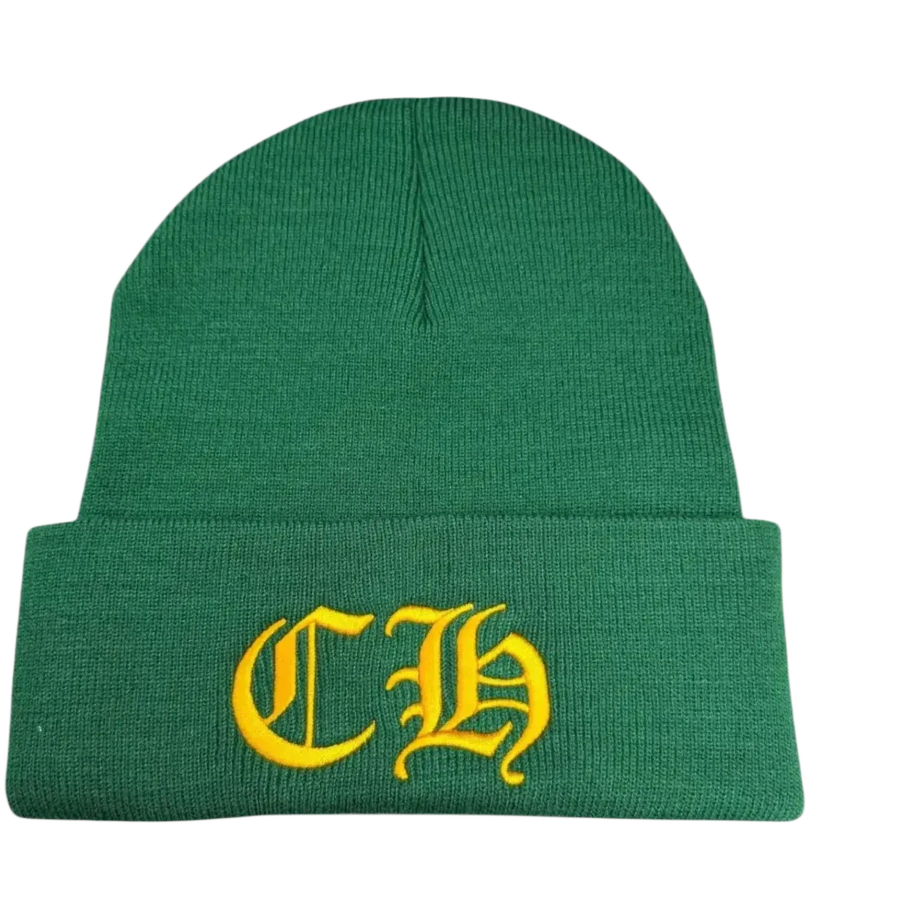 Chrome Hearts CH Logo Beanie Green/Yellow