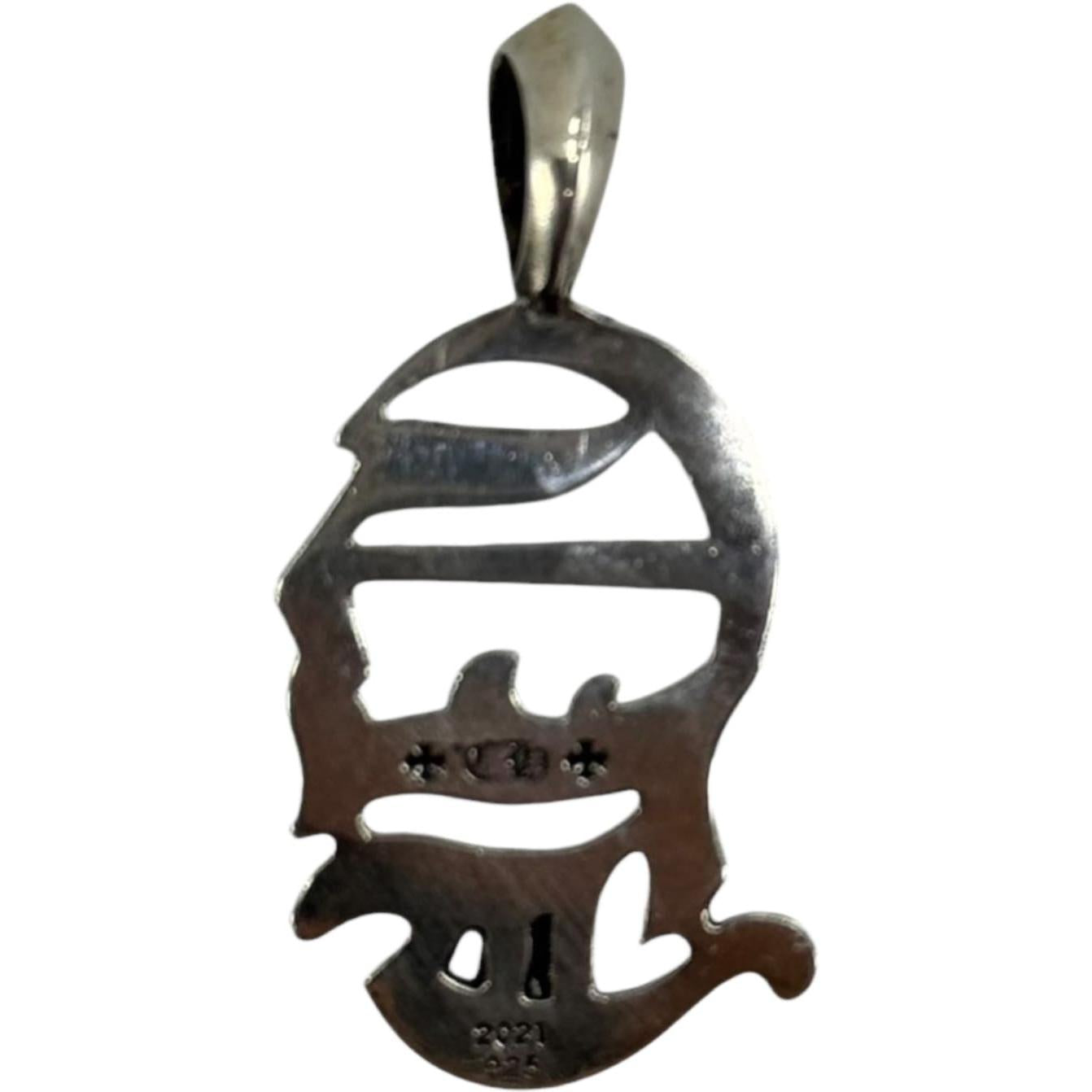 Chrome Hearts CH Logo Silver Vertical Logo Pendant