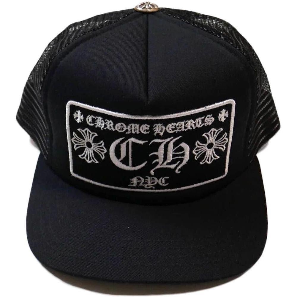 Chrome Hearts CH New York City Trucker Hat Black/Black