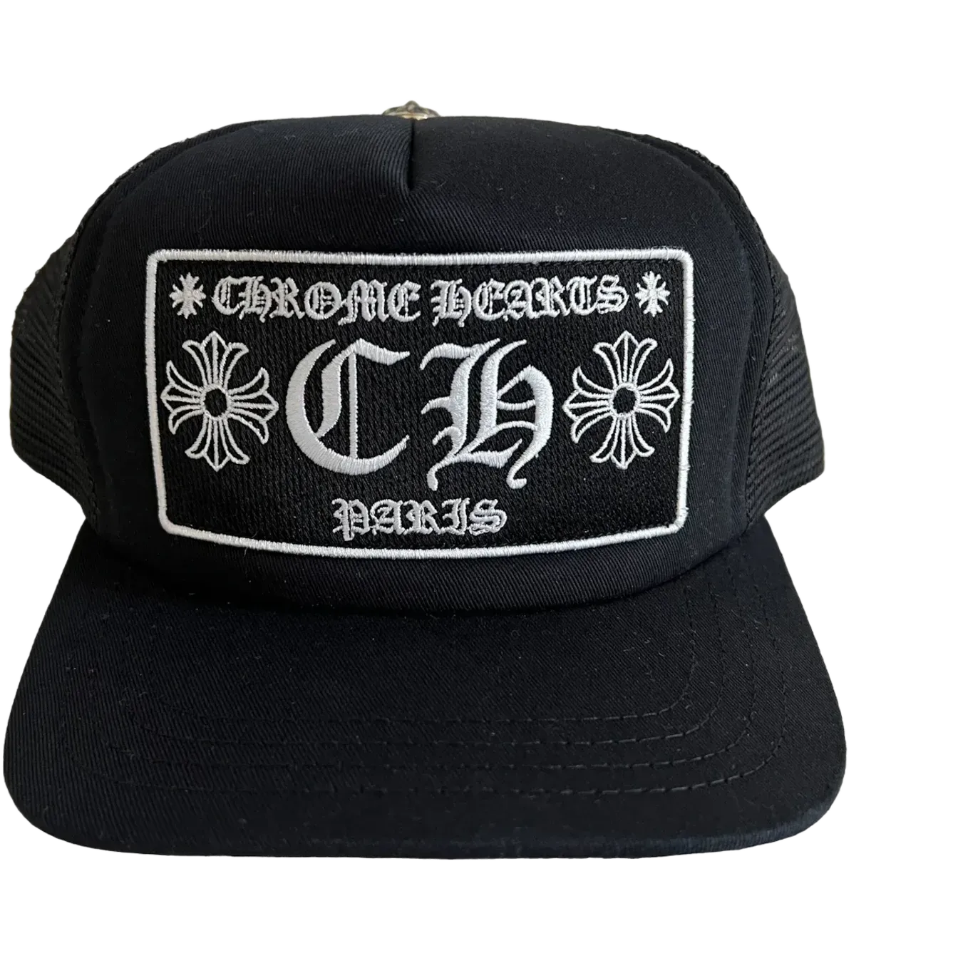 Chrome Hearts CH Paris Trucker Hat Black