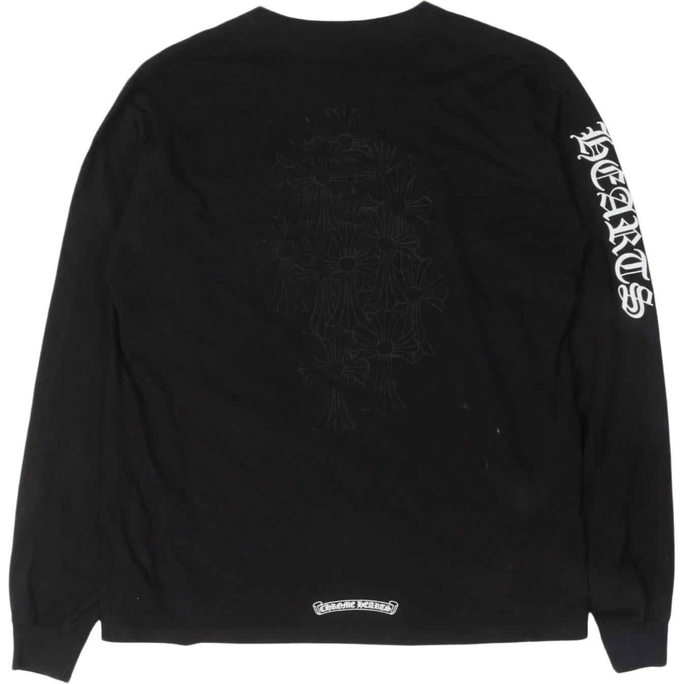 Chrome Hearts Cemetery Cross Long Sleeve Pocket T-Shirt