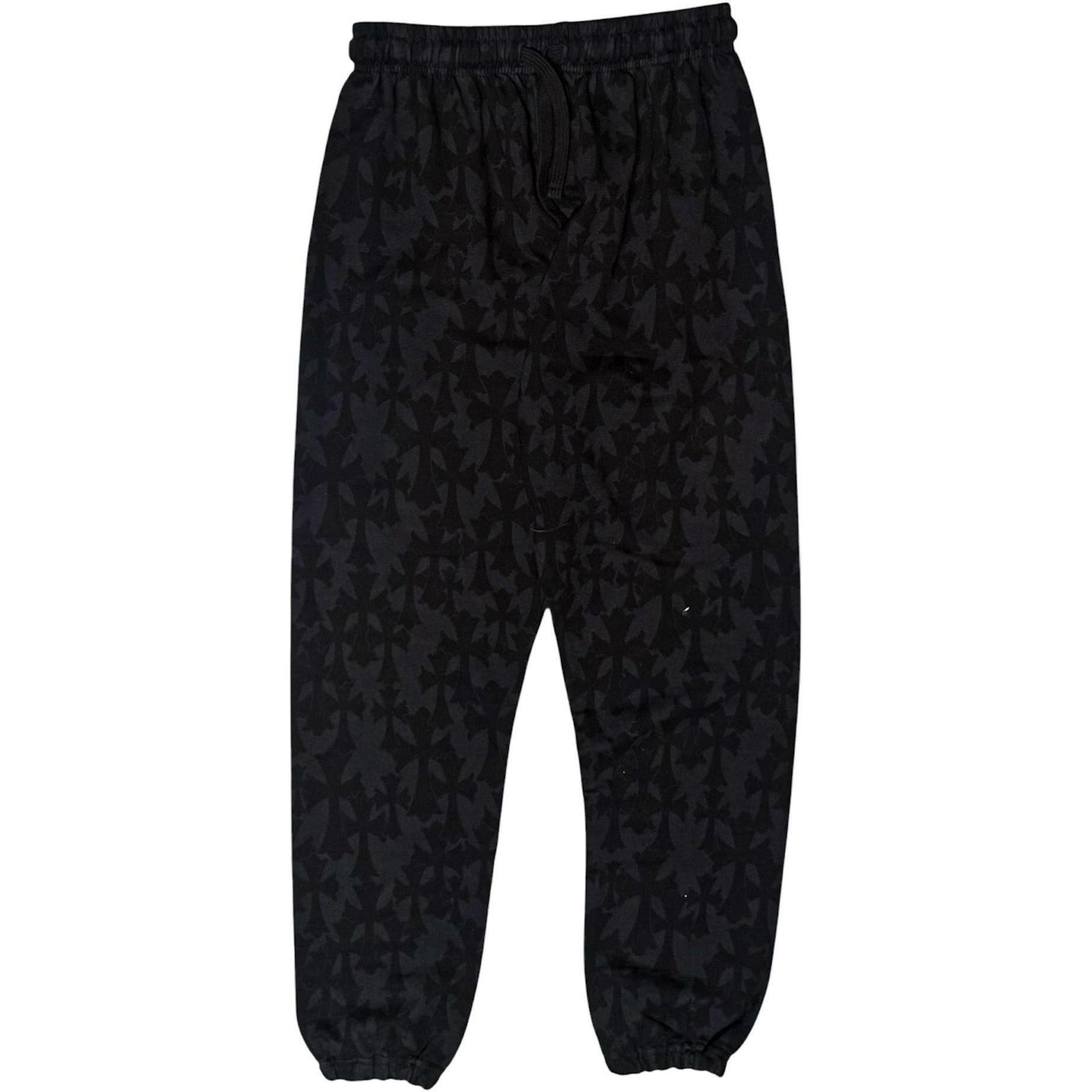 Chrome Hearts Cemetery Cross Monogram Sweatpants Black