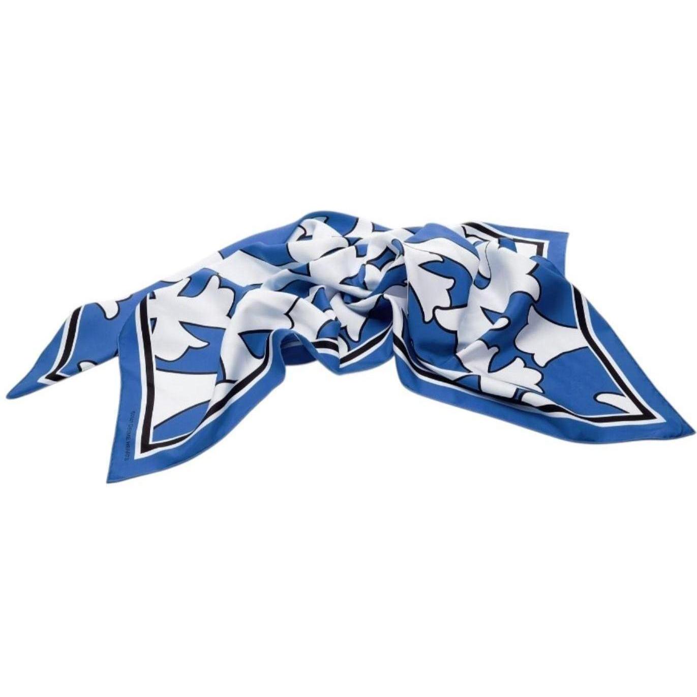 Chrome Hearts Cemetery Cross Silk Scarf White/Blue