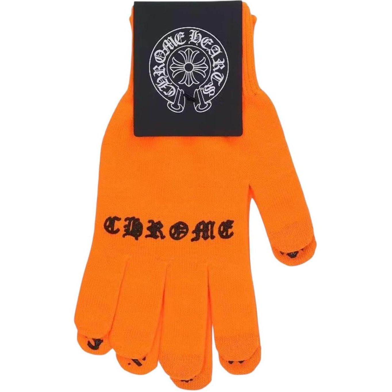 Chrome Hearts Checkmate Work Gloves Orange