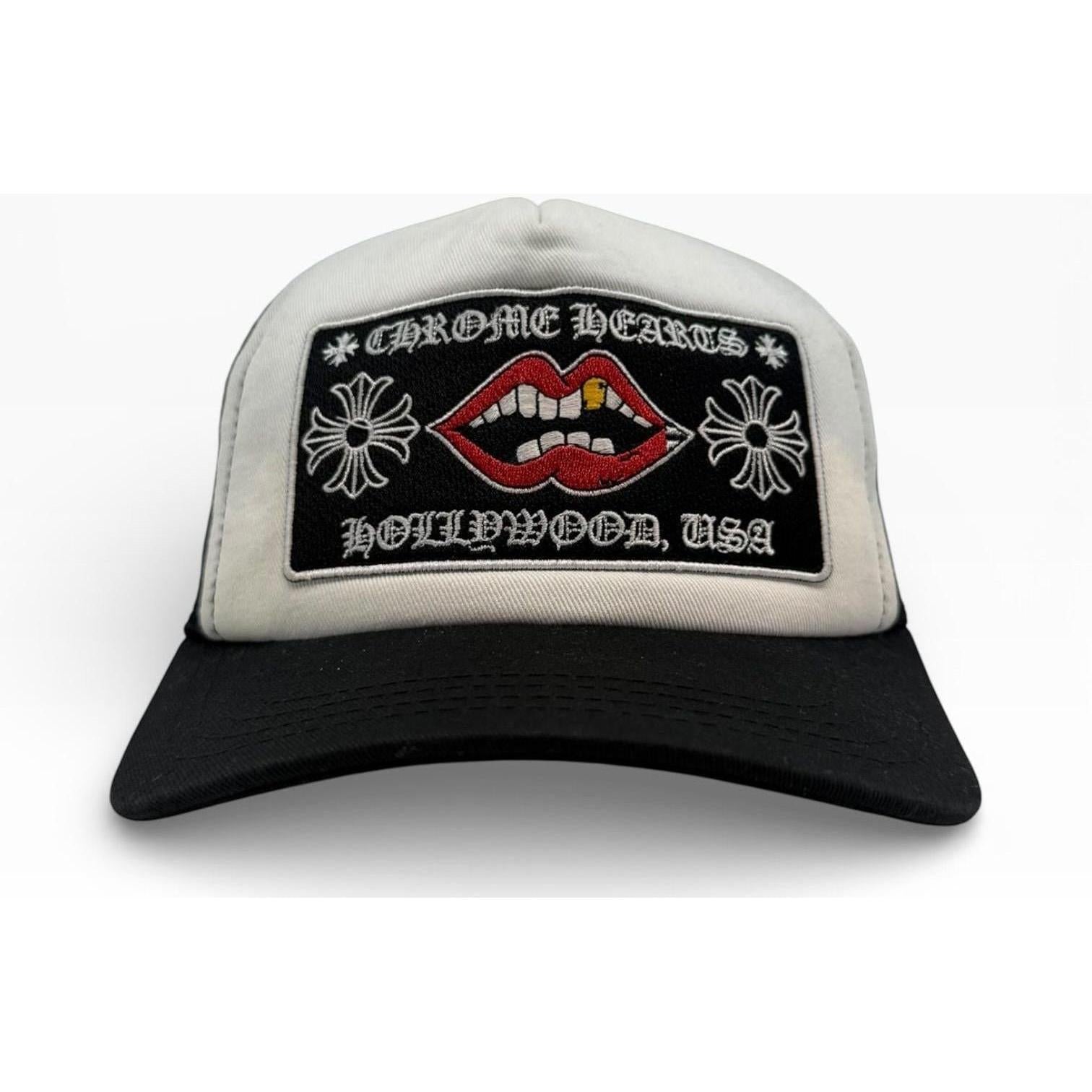 Chrome Hearts Chomper Hollywood Trucker Hat Black/White - Gently Used