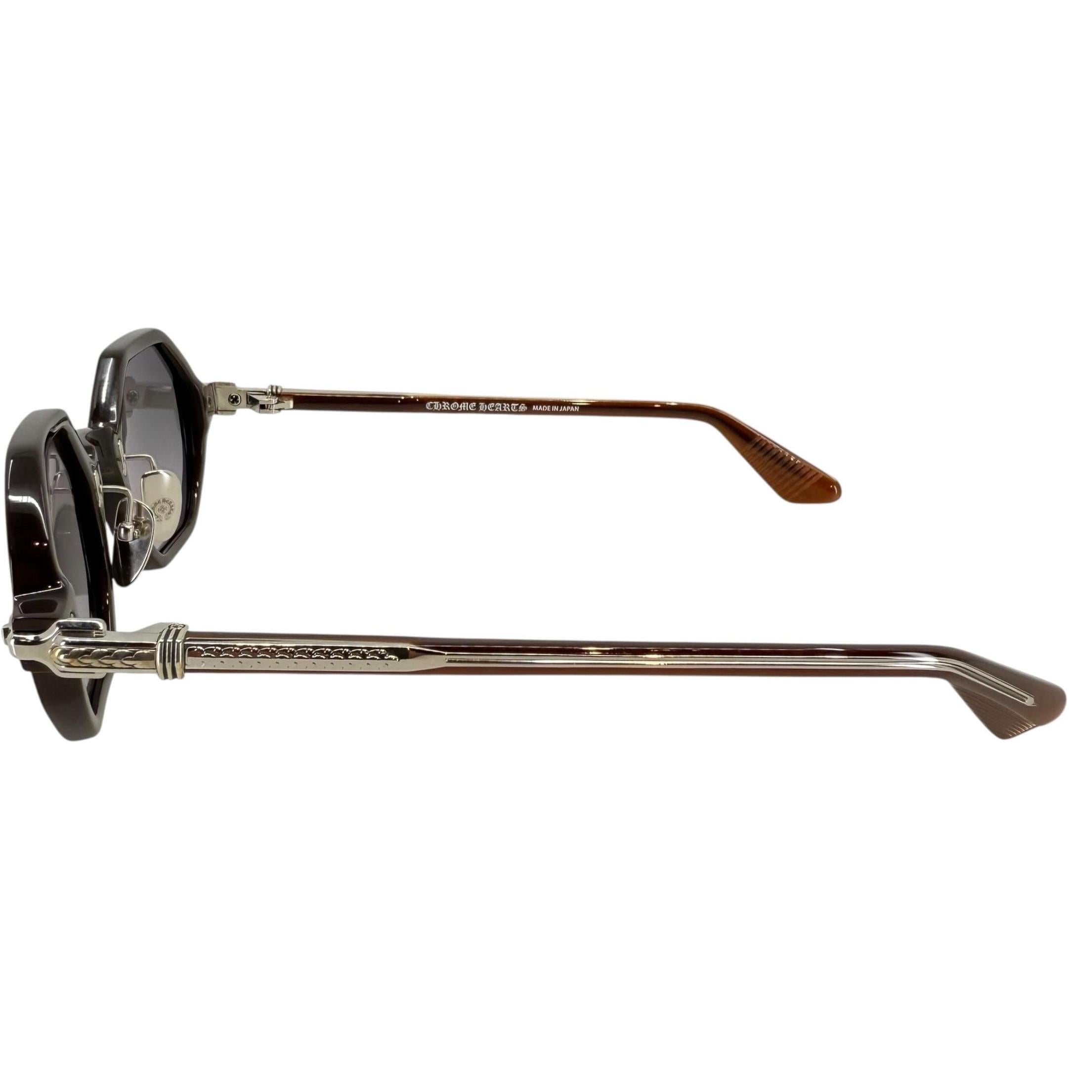 Chrome Hearts Clitco-A Brown/Silver Sunglasses