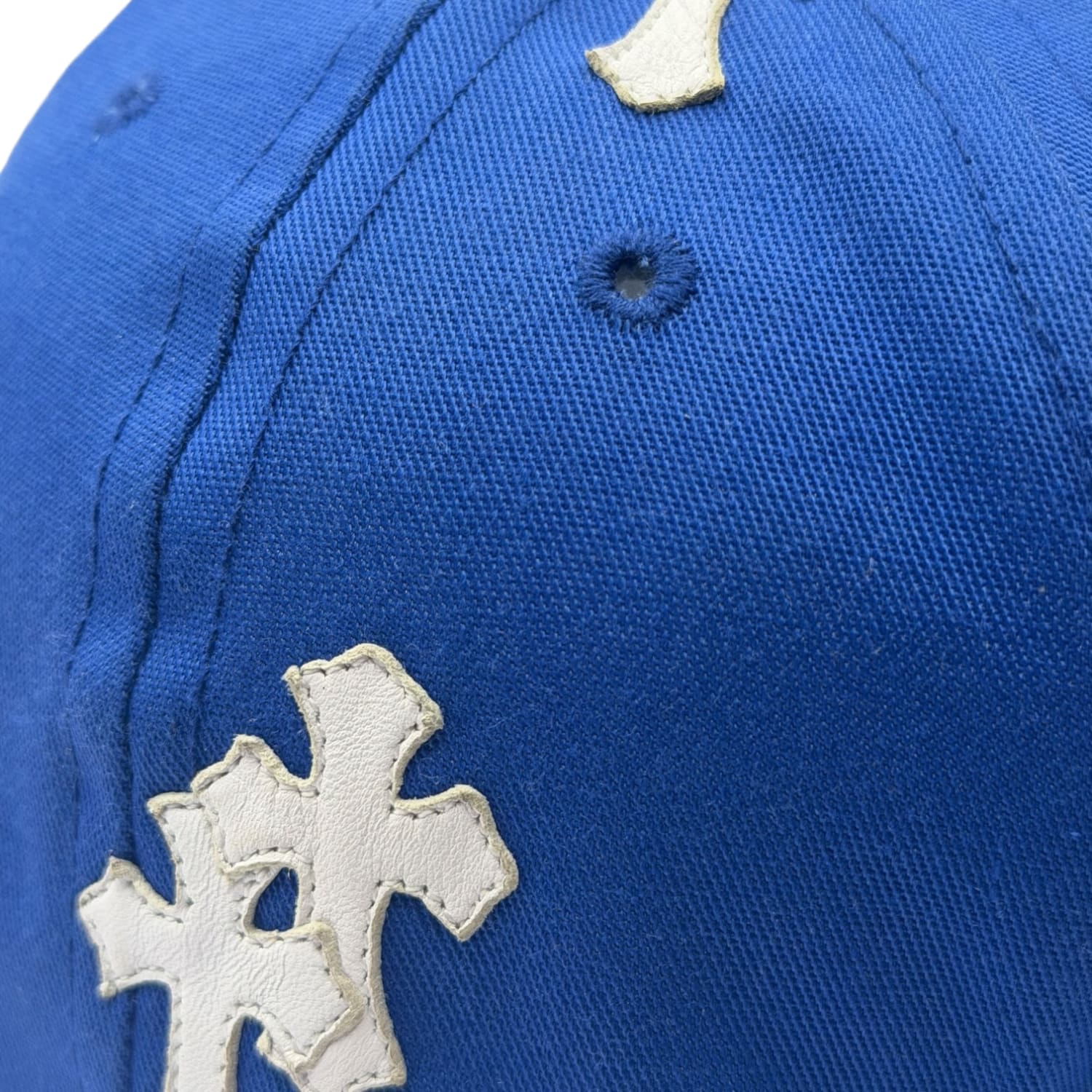 Chrome Hearts Cross Patch Baseball Hat Blue