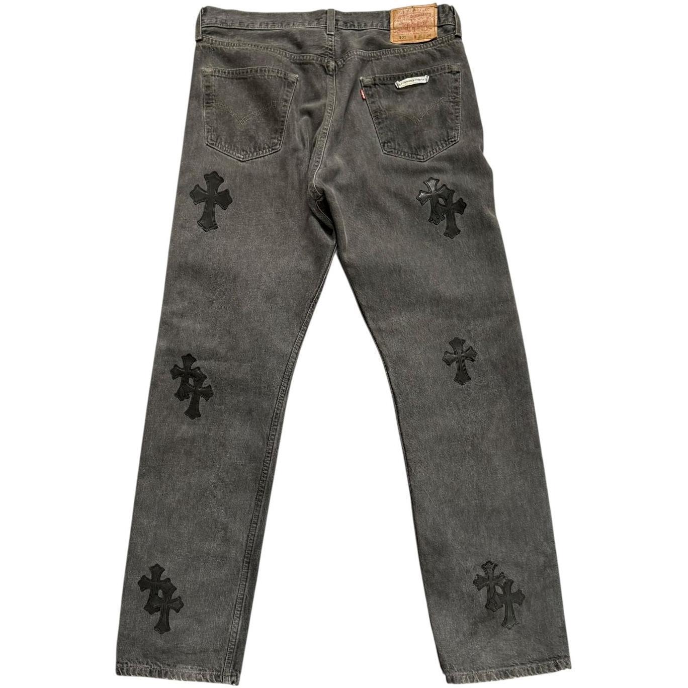 Chrome Hearts Cross Patch Levi’s Black Denim Jeans