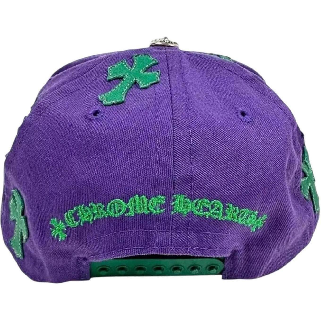 Chrome Hearts Cross Patch Trucker Hat Purple/Green - Like New