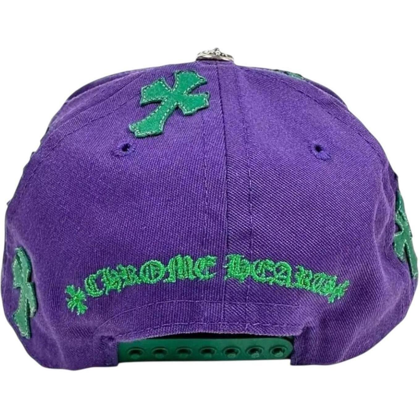 Chrome Hearts Cross Patch Trucker Hat Purple/Green - Like New