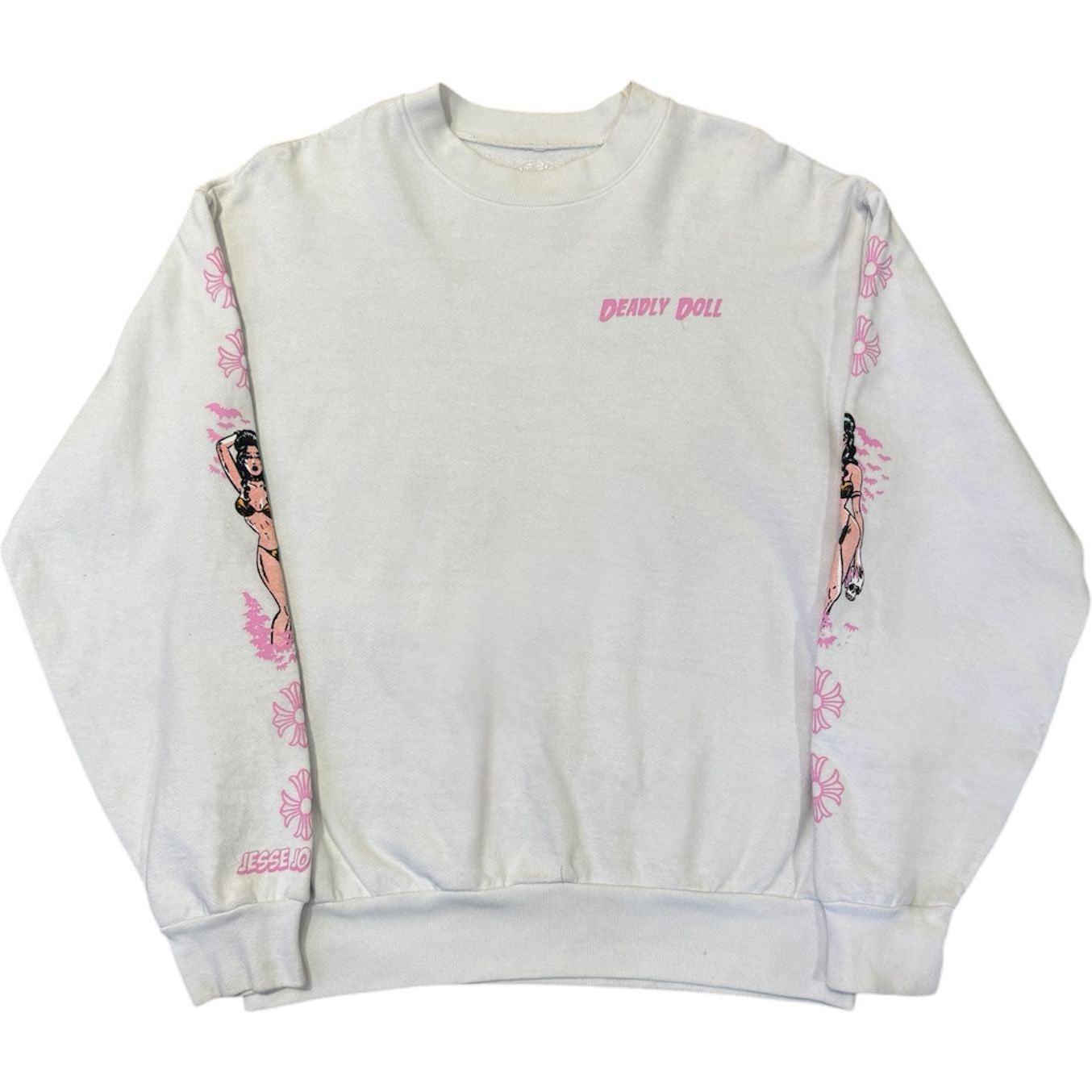 Chrome Hearts Deadly Doll Crewneck White - Gently Used
