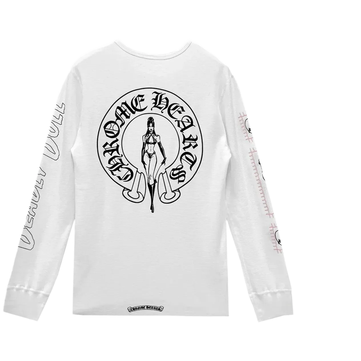 Chrome Hearts Deadly Doll Horseshoe Waffle Thermal Long Sleeve Tee