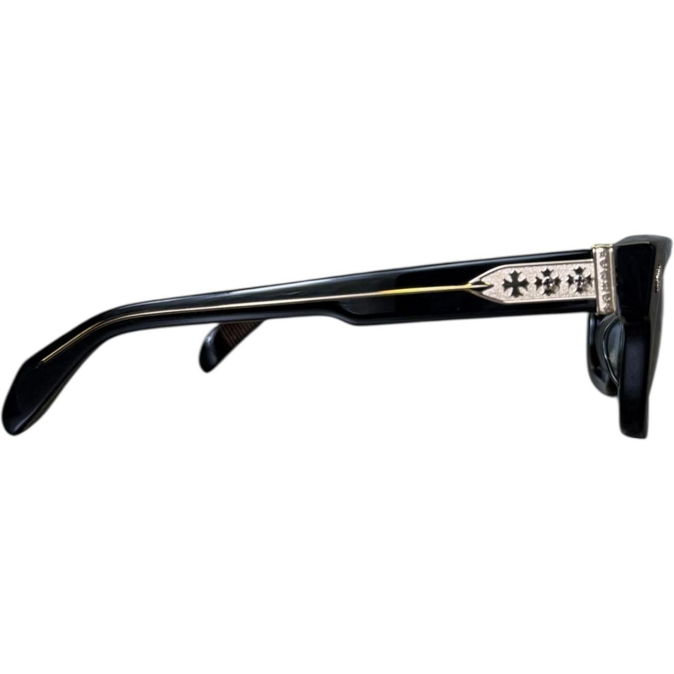 Chrome Hearts Dick Fitzener Sunglasses Black Gold