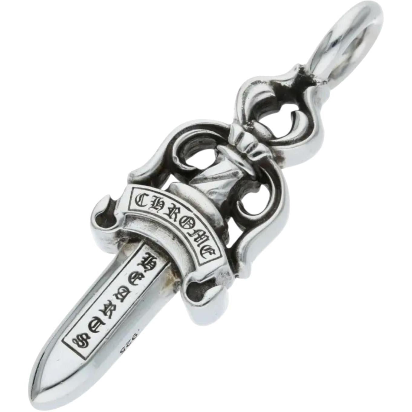 Chrome Hearts Double Dagger Silver Pendant