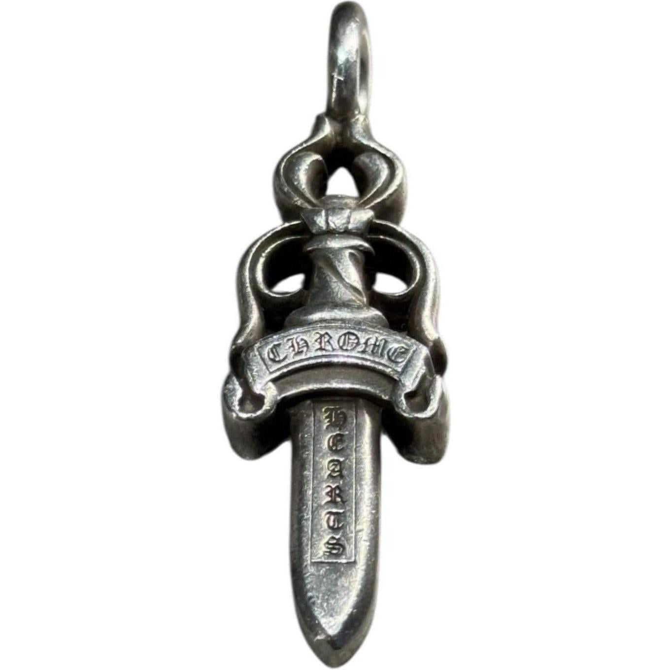 Chrome Hearts Double Dagger Silver Pendant - Lightly Used