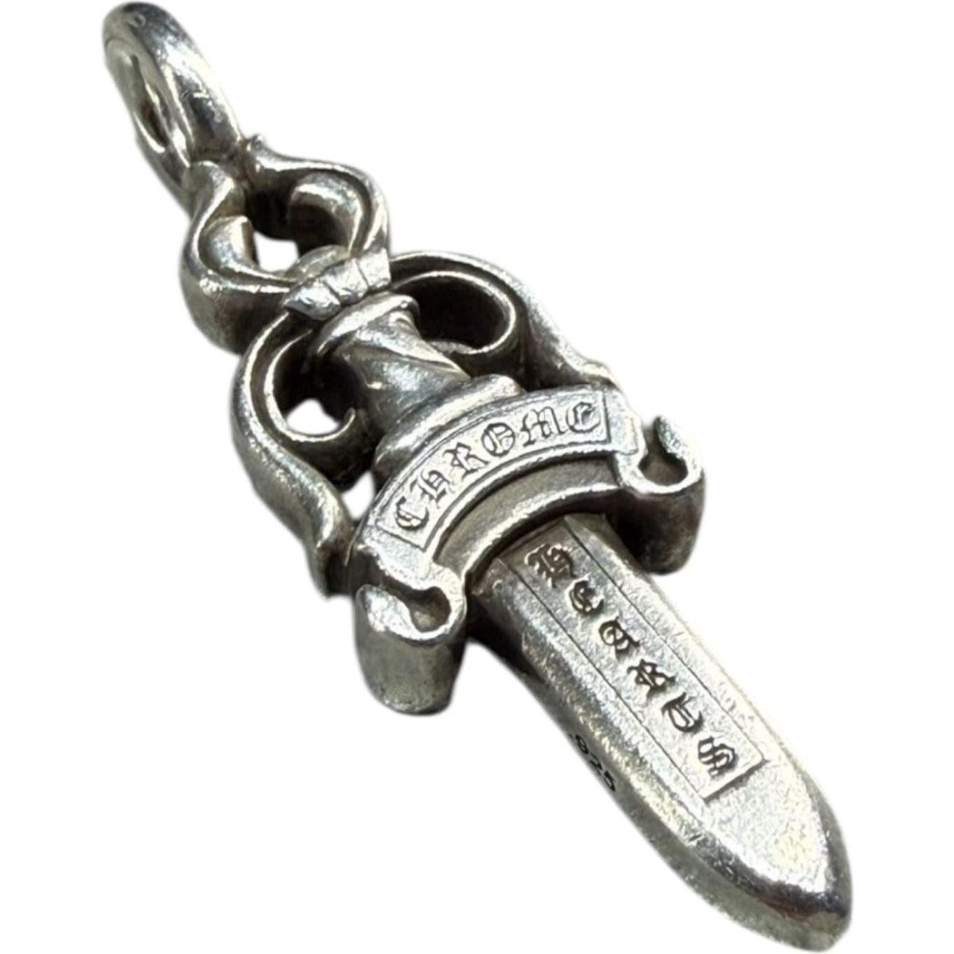 Chrome Hearts Double Dagger Silver Pendant - Lightly Used