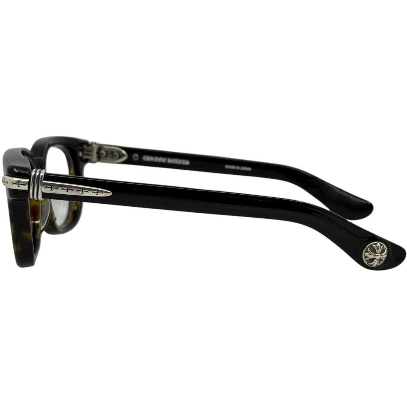 Chrome Hearts Drippin Black Tortoise/Silver Sunglasses