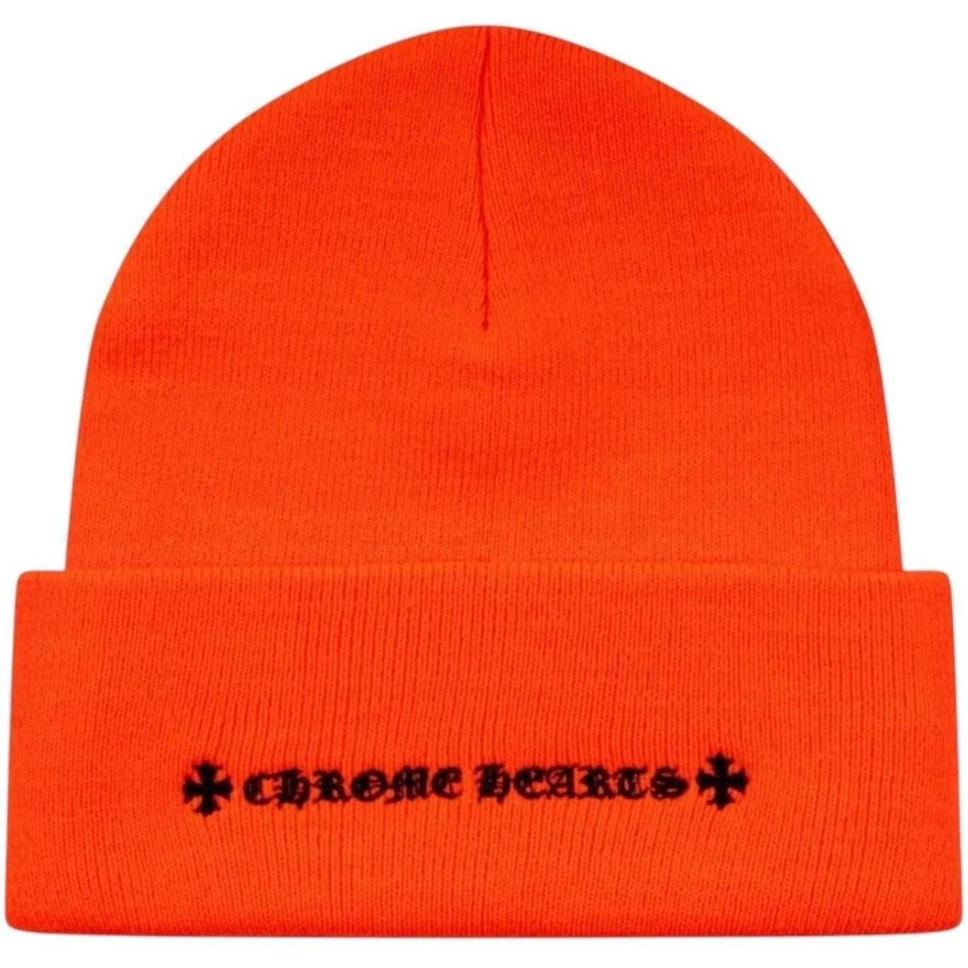Chrome Hearts Emboried CH Watch Cap Beanie Orange
