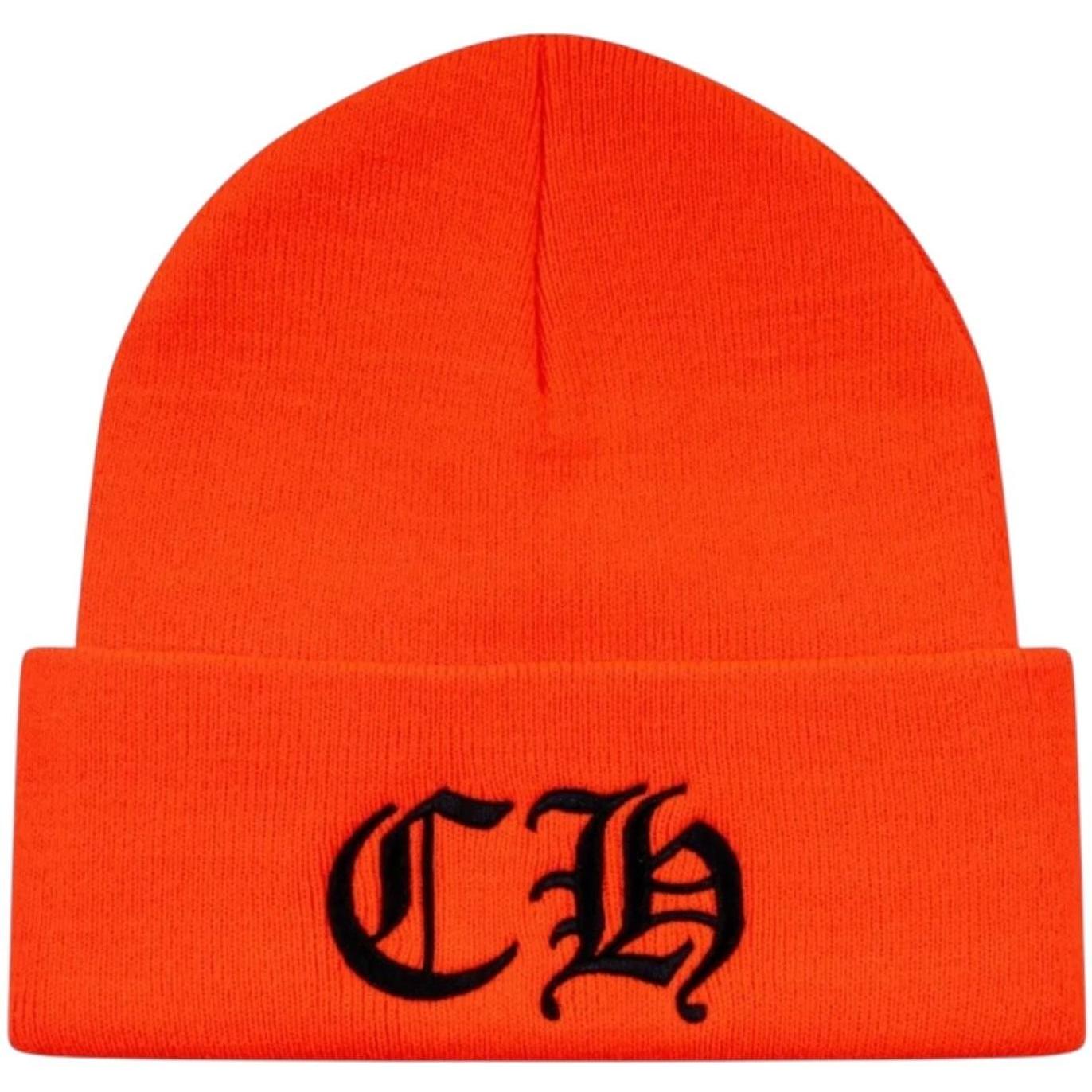 Chrome Hearts Emboried CH Watch Cap Beanie Orange