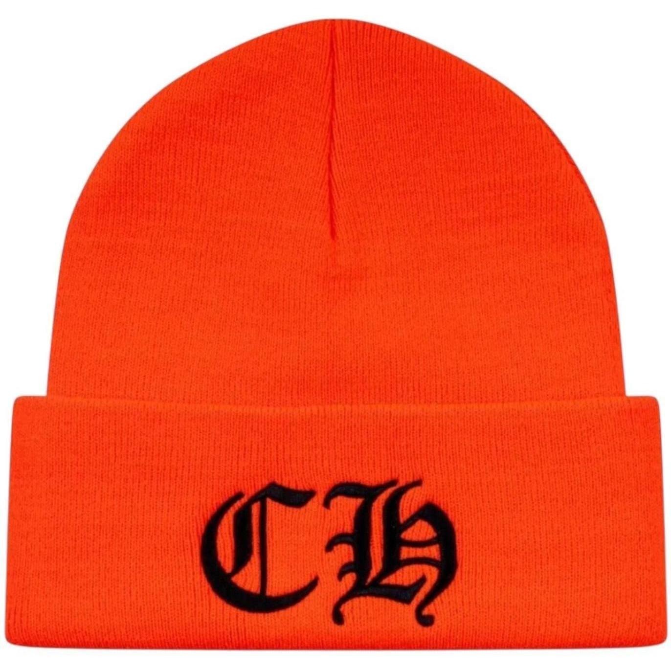 Chrome Hearts Emboried CH Watch Cap Beanie Orange