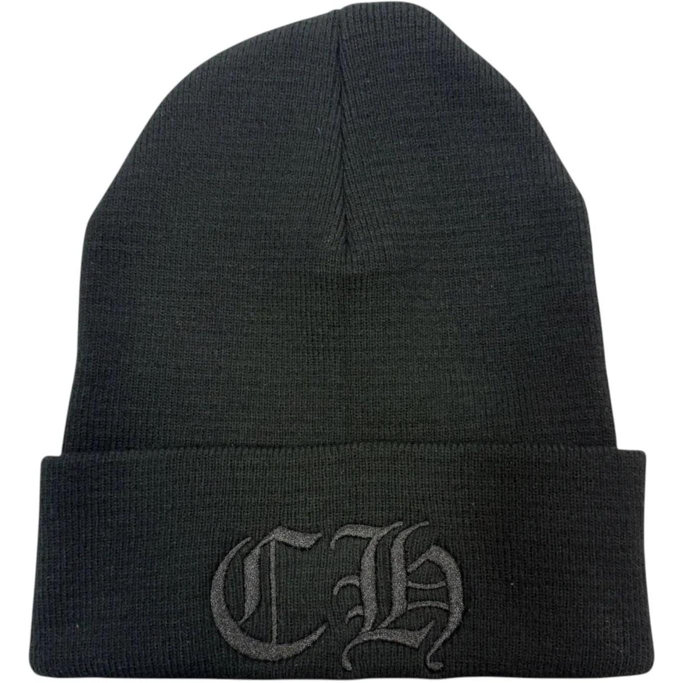 Chrome Hearts Embroidered CH Watch Cap Beanie Triple Black - Like New