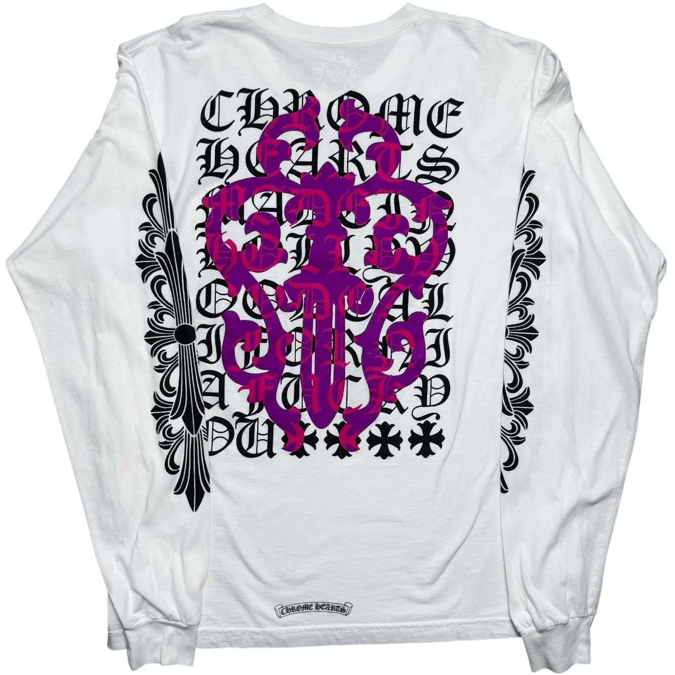 Chrome Hearts Eye Chart Dagger L/S T-shirt White - Gently Used