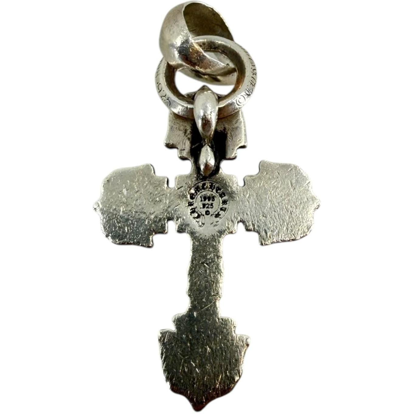 Chrome Hearts Filigree Silver Cross Pendant with Bale