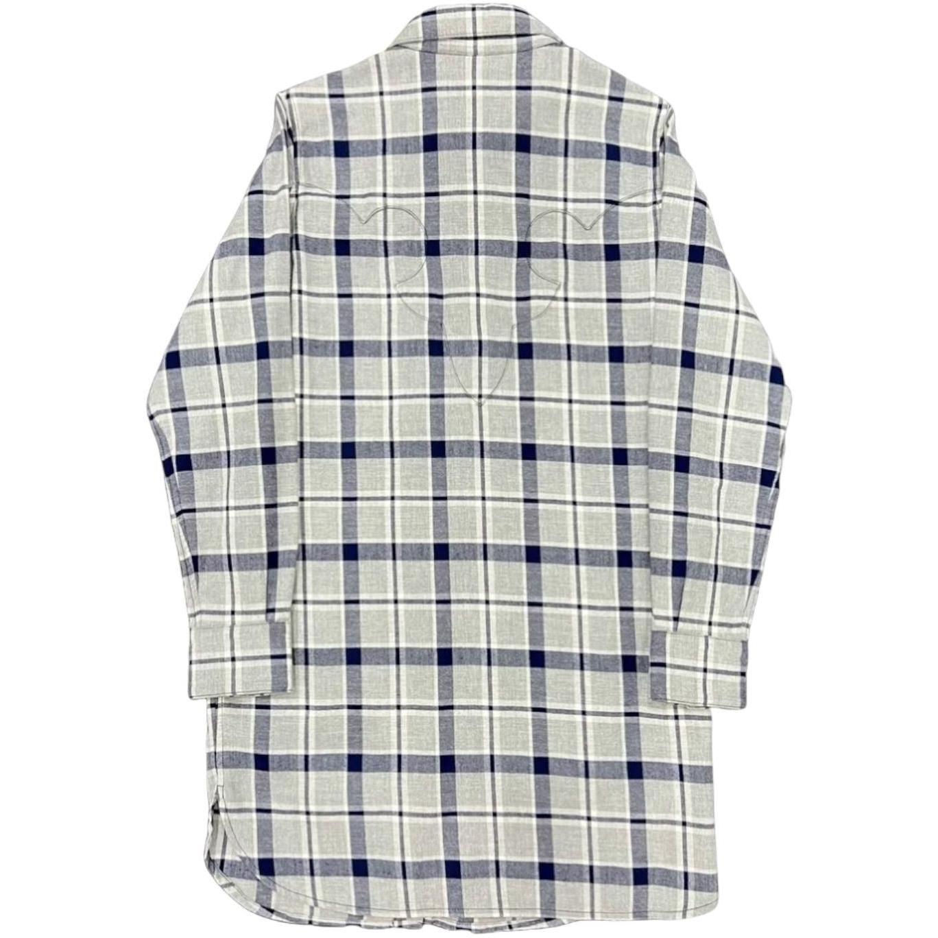 Chrome Hearts Fleur Leather Cross Patch Wool Long Flannel - Gently Used